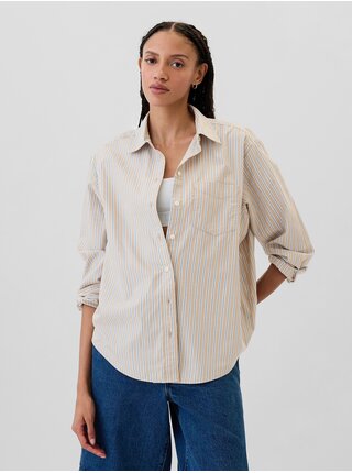 Pruhovaná oversize košile Poplin Big Shirt GAP