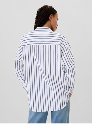 Pruhovaná oversize košeľa Poplin Big Shirt GAP
