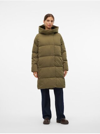 Khaki dámský prošívaný kabát Vero Moda Stella