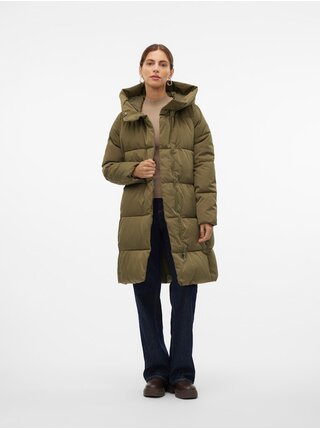 Khaki dámský prošívaný kabát Vero Moda Stella
