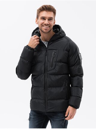 Pánska prešívaná silne zateplená bunda Ombre Clothing