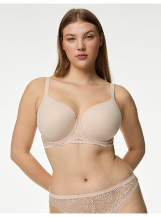 Hladká podprsenka Body Soft™ s kosticemi a plnými košíčky, vel. F–H Marks & Spencer béžová