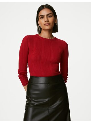 Dámský pletený top s kulatým výstřihem Marks & Spencer