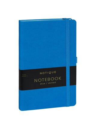 NOTIQUE Notes Modrý, tečkovaný, 13 x 21 cm