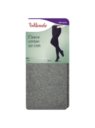FLEECE COTTON 100 DEN - Neprůhledné punčochové kalhoty - šedá
