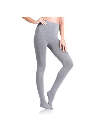 FLEECE COTTON 100 DEN - Neprůhledné punčochové kalhoty - šedá
