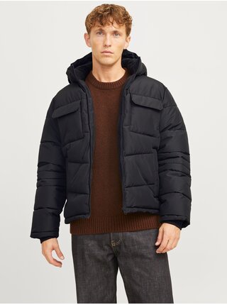 Čierna pánska prešívaná bunda Jack & Jones Build