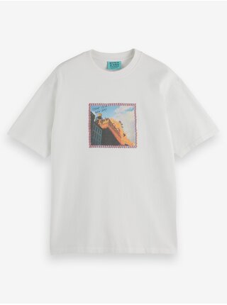 Bílé pánské tričko Scotch & Soda x Joe Jonas