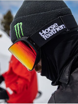 Snowboardové brýle Edmond - black/mirror red HORSEFEATHERS