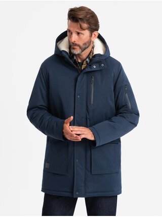 Pánská dlouhá bunda parka Ombre Clothing