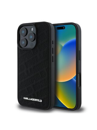 Karl Lagerfeld PU Quilted Pattern Zadní Kryt pro iPhone 16 Pro Black