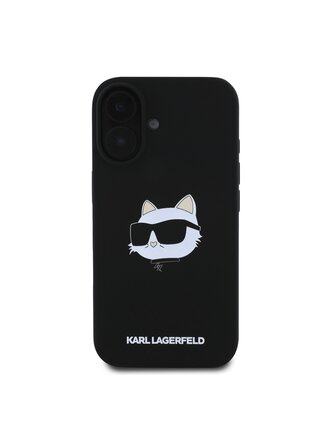 Karl Lagerfeld Liquid Silicone Choupette Head MagSafe Zadní Kryt pro iPhone 16 Black