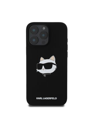 Karl Lagerfeld Liquid Silicone Choupette Head MagSafe Zadní Kryt pro iPhone 16 Pro Max Black