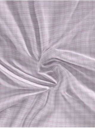 Saténové prostěradlo Luxury Collection 120x200cm Káro fialové Kvalitex