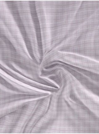 Saténové prostěradlo Luxury Collection 100x200cm Káro fialové Kvalitex