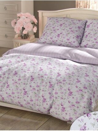 Francouzské prodloužené bavlněné povlečení PROVENCE COLLECTION 240x220, 70x90cm VIENTO růžové