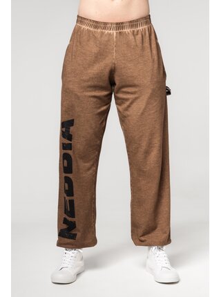 Washed-off volné baggy tepláky s kapsami GYM BRO 373