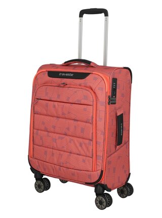 Cestovní kufr Travelite Skaii 4w S Print Peach