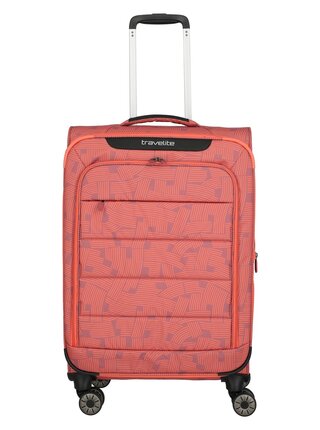 Cestovní kufr Travelite Skaii 4w M Print Peach