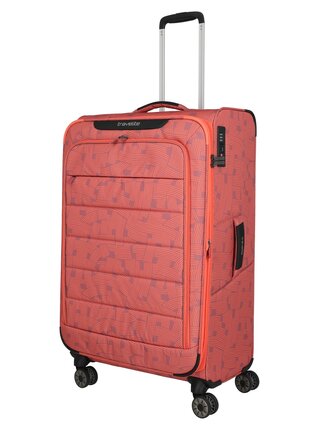 Cestovní kufr Travelite Skaii 4w L Print Peach