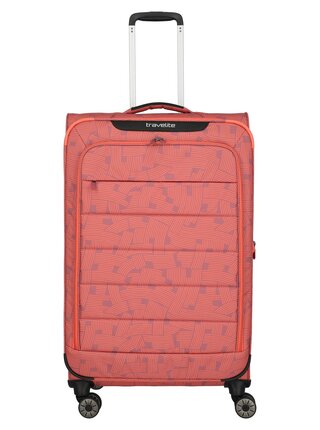 Cestovní kufr Travelite Skaii 4w L Print Peach