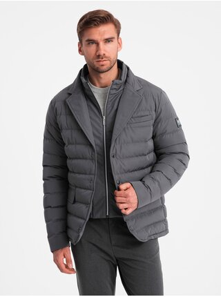 Pánská prošívaná bunda Ombre Clothing