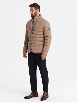 Pánská prošívaná bunda Ombre Clothing