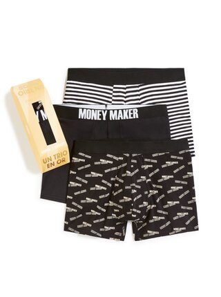 Dárkové balení boxerek zlatá cihla, 3ks Celio