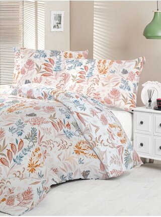 Saténové povlečení Luxury Collection 140x200, 70x90cm Coral garden Kvalitex