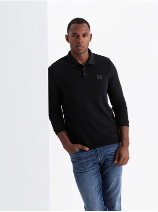 Pánske polo tričko s dlhým rukávom Ombre Clothing