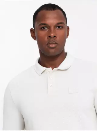 Pánské polo tričko s dlouhým rukávem Ombre Clothing