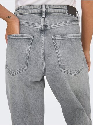 Světle šedé dámské wide fit džíny ONLY Juicy
