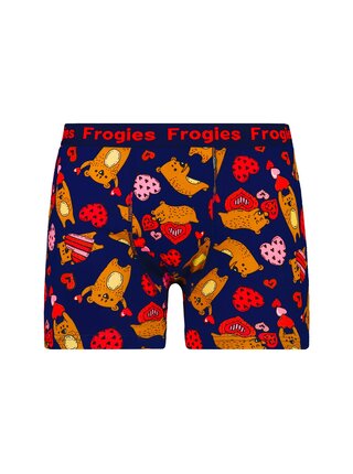 Pánské boxerky Frogies Bears Love modrá M Frogies