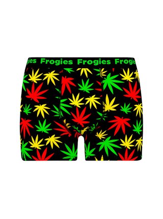 Pánské boxerky Frogies Mr. Green černá | červená | světle zelená M Frogies