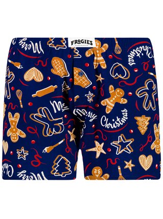 Dámske boxerky Gingerbread Frogies Christmas modrá | oranžová S Frogies