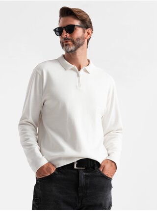 Pánské polo tričko s dlouhým rukávem Ombre Clothing