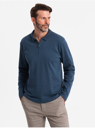 Pánské polo tričko s dlouhým rukávem Ombre Clothing