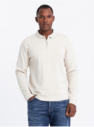 Pánské polo tričko s dlouhým rukávem Ombre Clothing