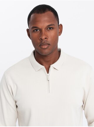 Pánské polo tričko s dlouhým rukávem Ombre Clothing