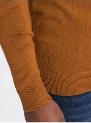 Pánský pletený jednobarevný rolák z viskózy Ombre Clothing
