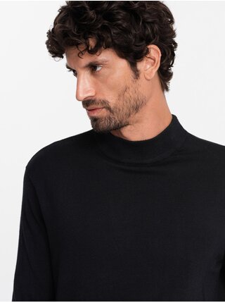 Pánský pletený poloviční rolák s viskózou Ombre Clothing