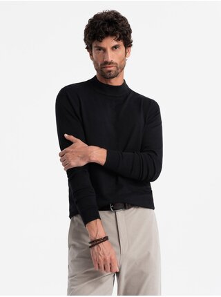 Pánský pletený poloviční rolák s viskózou Ombre Clothing