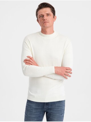 Pánský pletený poloviční rolák s viskózou Ombre Clothing