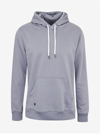 Šedá pánská basic mikina s kapucí Ombre Clothing 