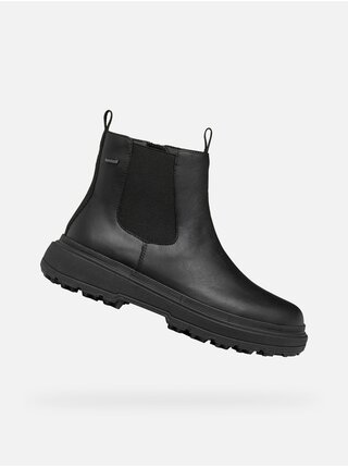 Čierna dámska členková obuv Geox Lamidie + Grip ABX