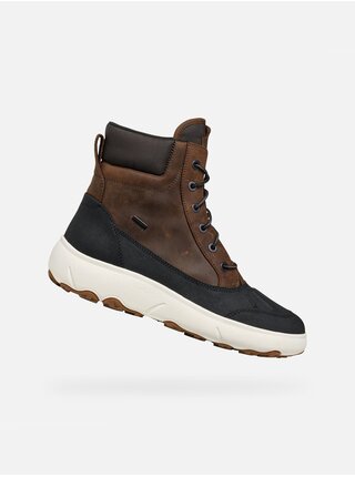 Hnědá pánská kotníková obuv Geox Nebula + Grip AB