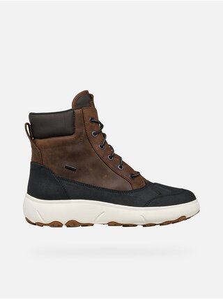 Hnědá pánská kotníková obuv Geox Nebula + Grip AB
