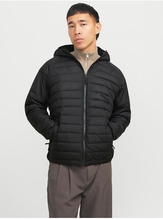 Čierna pánska prešívaná bunda Jack & Jones