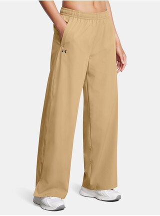 Športové nohavice Under Armour UA Rival Wide Leg Pant-BRN