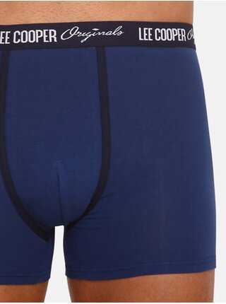 Sada pěti pánských vzorovaných boxerek v tmavě modré, červené a šedé barvě Lee Cooper 